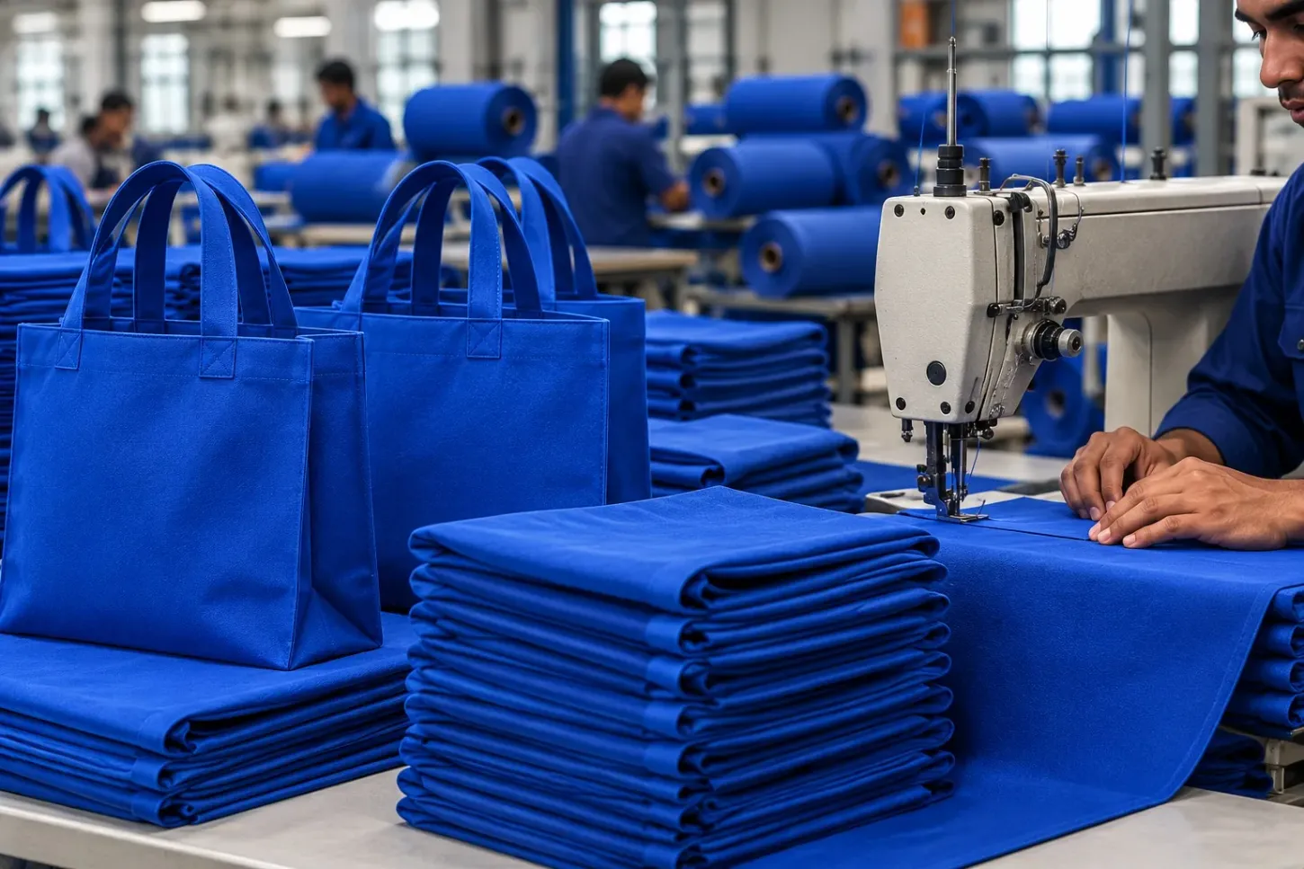 Industrial cotton canvas manufacturing