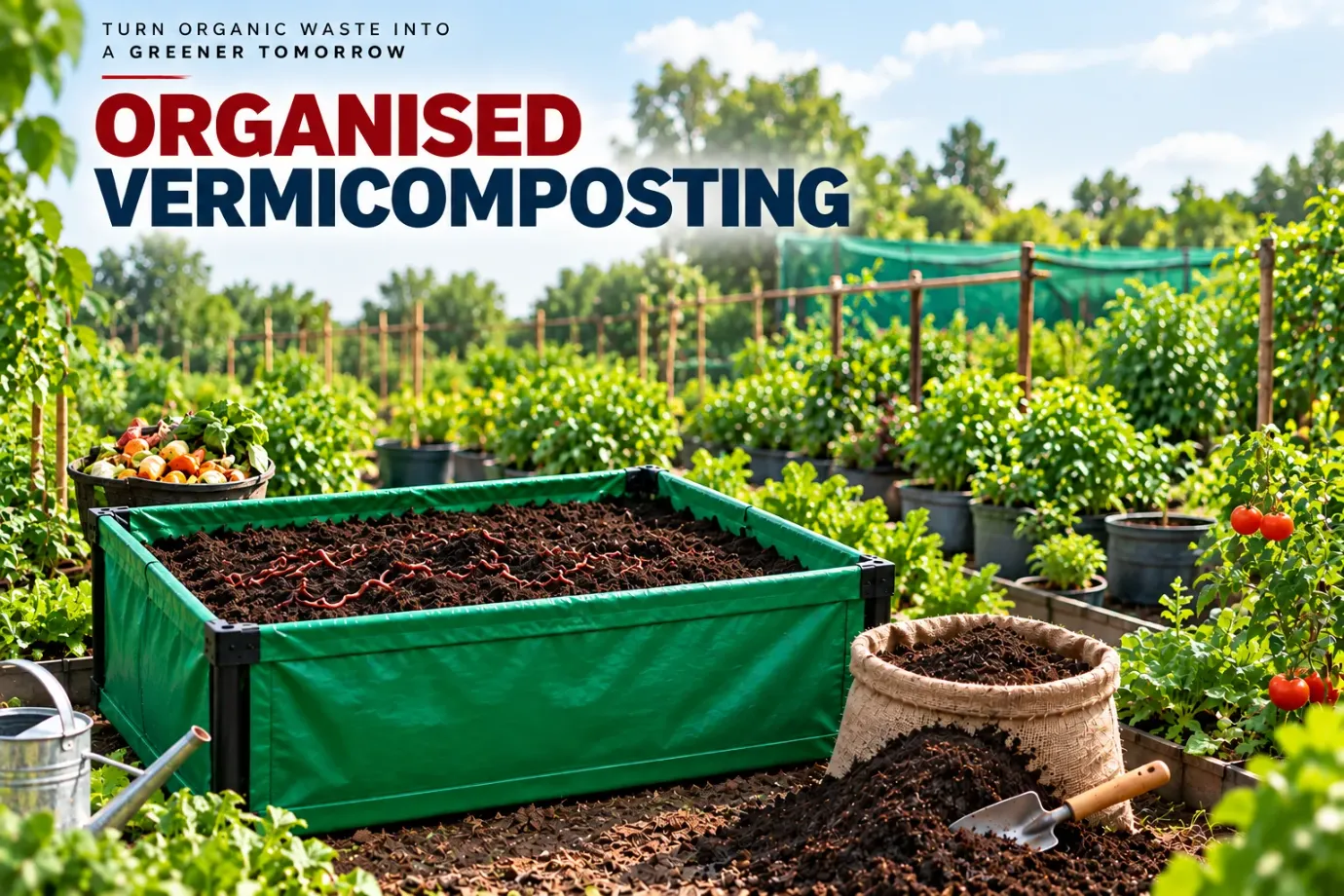 Vermi bed for organised vermicomposting